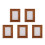 5Pcs Solid Wood Picture Frame For Home Office Light Brown 5In 6
