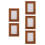 5Pcs Solid Wood Picture Frame For Home Office Light Brown 5In 8