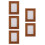 5Pcs Solid Wood Picture Frame For Home Office Light Brown 5In 7