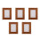 5Pcs Solid Wood Picture Frame For Home Office Light Brown 5In 4