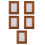 5Pcs Solid Wood Picture Frame For Home Office Light Brown 5In 5