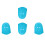 4Pièces Couvre-Doigts Guitare Silicone Résistant Bleu Pour Débutants 4