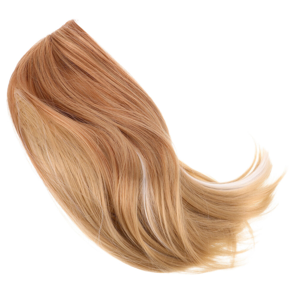Solustre Unisex Yellow 5Pcs Blonde Synthetic Lace Front Wig Short Straight Bob For Women