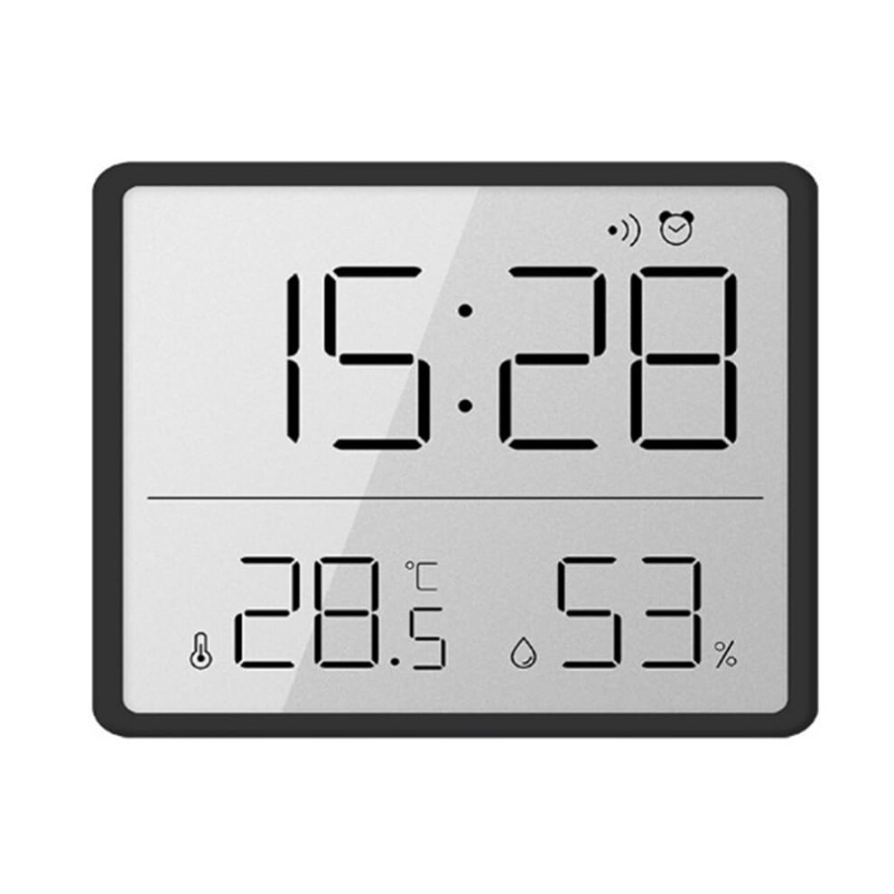 Multifunction Thermometer Hygrometer Automatic Digital Temperature Humidity Monitor Clock For Household Easy Install