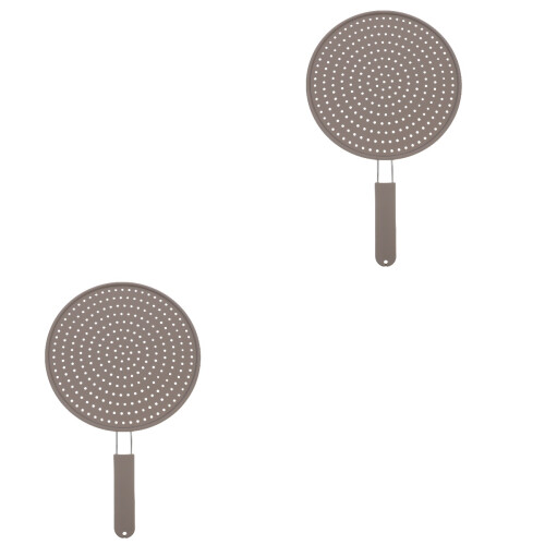 2Pcs Silicone Splatter Screen Frying Pan Mat Strainer 2