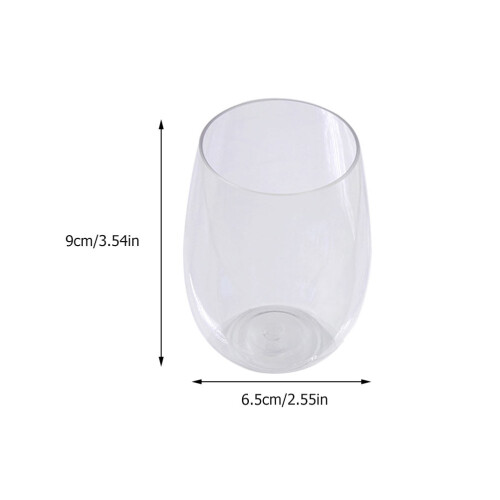 4 stk. kunststoff-weingläser, transparent, für party 1