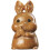 Retro Light Brown Wooden Rabbit Charm DIY Keyring Hanging Decor 2