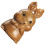 Retro Light Brown Wooden Rabbit Charm DIY Keyring Hanging Decor 6