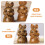 Retro Light Brown Wooden Rabbit Charm DIY Keyring Hanging Decor 10
