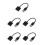 5Pcs External USB Sound Card Adapter With Headphone And Mic Splitter 6