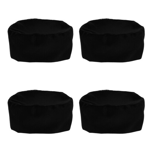 4St Professionele Skull Cap Catering Hoed Mesh Ademend Zwart 1