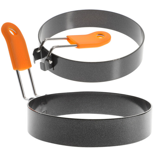 2Stk Edelstahl Eierringe Rund Hitzebeständig Küchenutensil