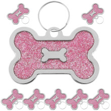 40 Pcs Pet Cat Dog Id Tags Bone Type Name Tags