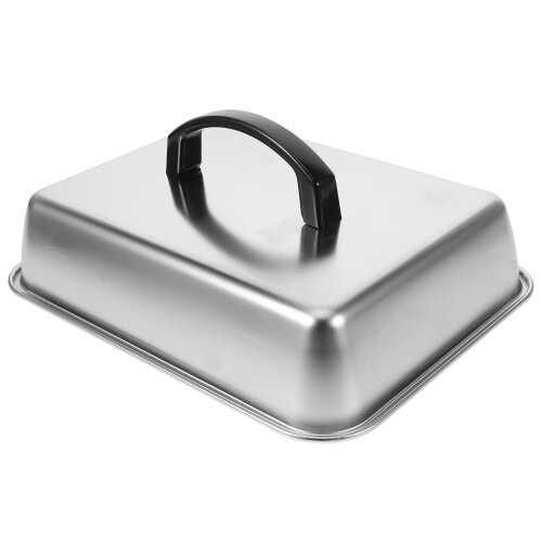 2Pcs Rectangular Basting Cover Lid – Stainless Steel Melting Dome