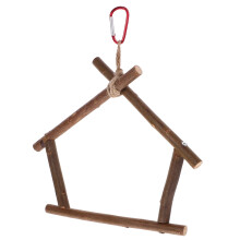 4Pcs Parrot Stand Perch Toy House Shaped Bird Entertainment