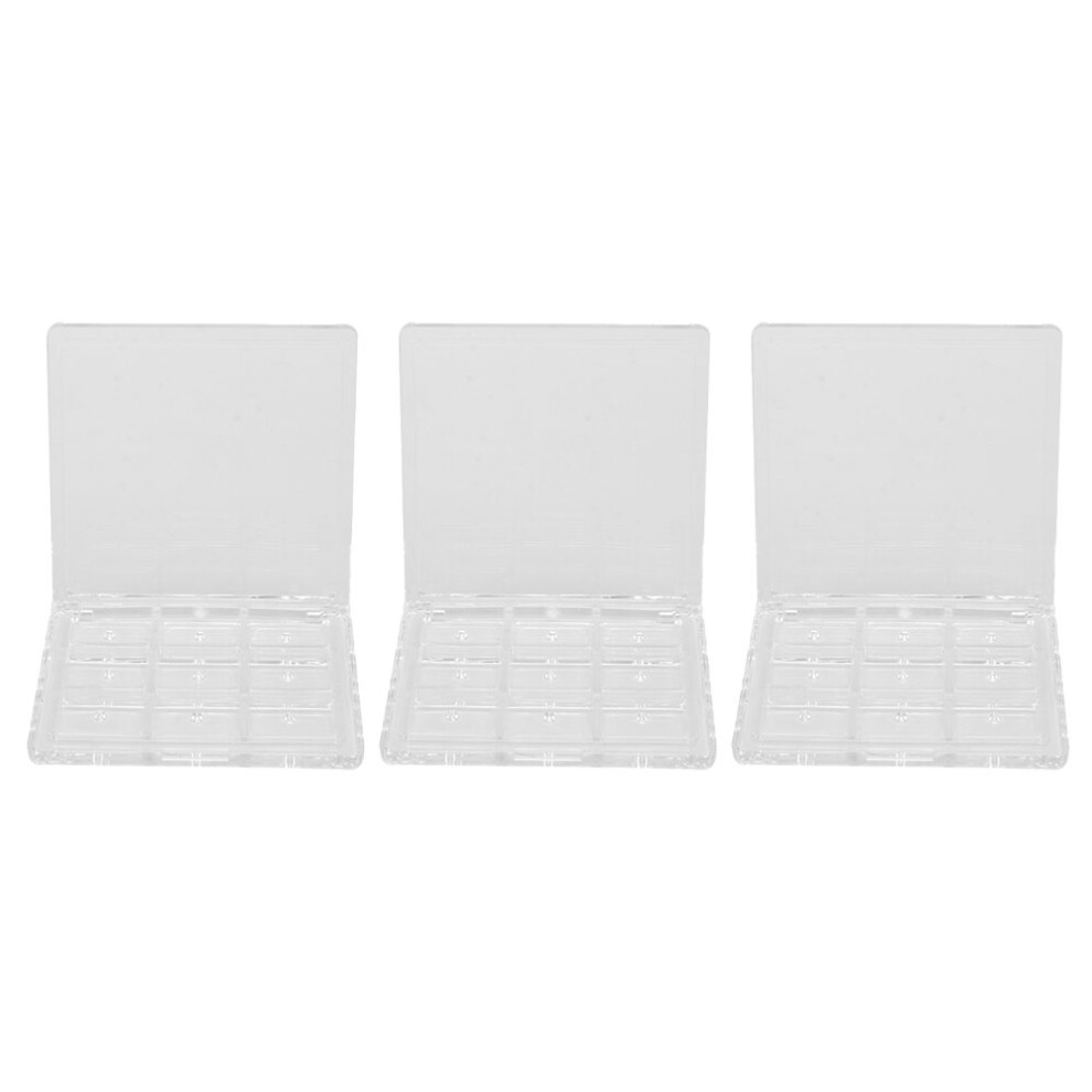 Artibetter 9 Pcs Empty Eyeshadow Palette Multi-Grid Case