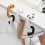4Pcs Bendable Foldable Panda Hook Keychain Bag Holder For Home Office 9