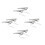 8Pcs Durable Iron Tie Clip Business Style Silver Necktie Clips 8