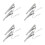 8Pcs Durable Iron Tie Clip Business Style Silver Necktie Clips 4