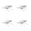 8Pcs Durable Iron Tie Clip Business Style Silver Necktie Clips 6