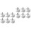 12 Pcs Household Limiting Lock For Sliding Windows Clamp Resistant 6