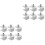 12 Pcs Household Limiting Lock For Sliding Windows Clamp Resistant 7