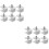 12 Pcs Household Limiting Lock For Sliding Windows Clamp Resistant 4
