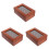 3Pcs Transparent Window Storage Box Wooden Desktop Organizer 4