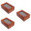 3Pcs Transparent Window Storage Box Wooden Desktop Organizer 9