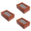 3Pcs Transparent Window Storage Box Wooden Desktop Organizer 8