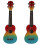 2 Sets 21 Inch Rainbow Hand Drawn Ukulele For Beginners 2