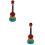 2 Sets 21 Inch Rainbow Hand Drawn Ukulele For Beginners 6