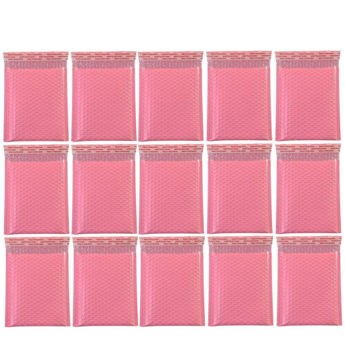 150 Pcs Bubble Storage Bag Shockproof Pouch Pink 15X11Cm
