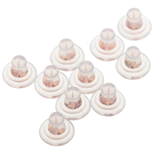 20 Pcs Clear Silicone Earring Backs Reusable Studs For Women Men 2