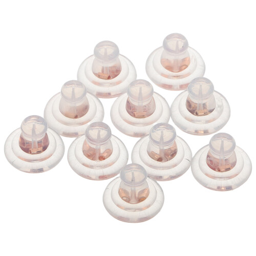 20 Pcs Clear Silicone Earring Backs Reusable Studs For Women Men 1