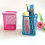 1Set Metal Pen Container Square Office Cosmetic Brush Holder 3