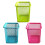 1Set Metal Pen Container Square Office Cosmetic Brush Holder 5