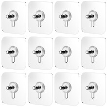 24 Pcs Transparent Acrylic Sucker Wall Hanging Bolts