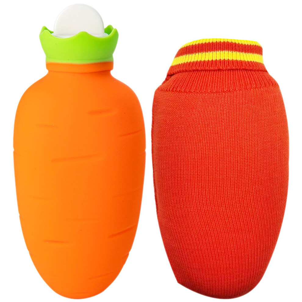 Inoomp 2Pcs Carrot Silicone Hot Water Bottle For Household Use