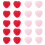 24pcs Colored Felt Hearts Decorations Photo Props 3