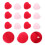24pcs Colored Felt Hearts Decorations Photo Props 6