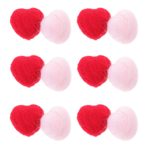 24pcs Colored Felt Hearts Decorations Photo Props
