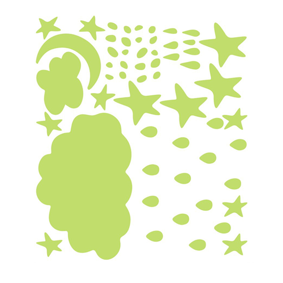 1 Sheet Cloud Raindrops Luminous Wall Stickers For Kids Room Inoomp