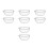 8 Pcs Glass Bowl Fruit Salad Dessert Container Transparent Tableware 8