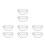 8 Pcs Glass Bowl Fruit Salad Dessert Container Transparent Tableware 7