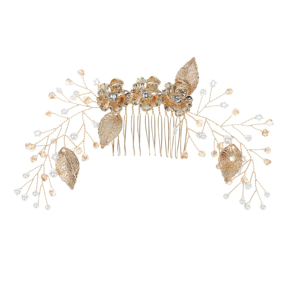 Artibetter Bridal Headpiece Wedding Hair Comb Leaf Insert Accessory For Women