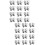 80 Pcs Speaker Corner Guard Iron Anti-Collision Protector 10