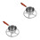 2Pcs Stainless Steel 300Ml Mini Milk Pan With Spout 8