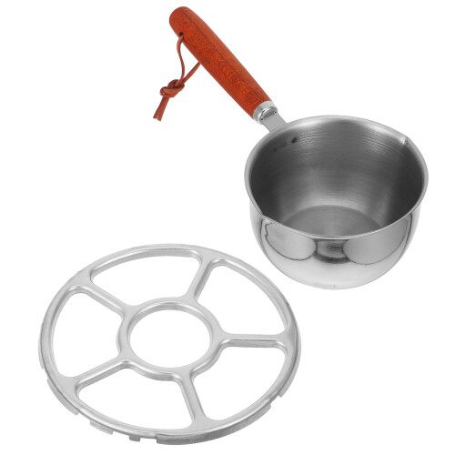 2Pcs Stainless Steel 300Ml Mini Milk Pan With Spout 1