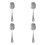 4Pcs Square Head Stainless Steel Serving Spoon For Home Kitchen Use 7